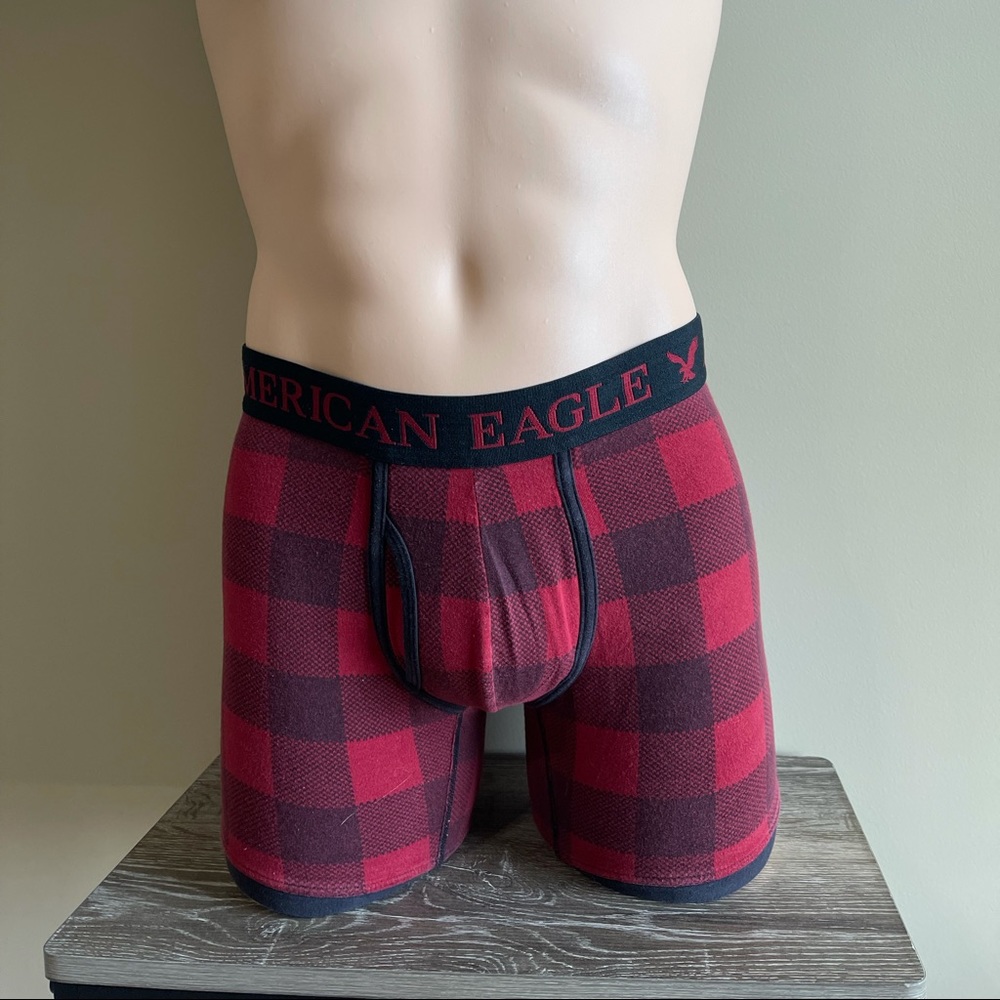 American Eagle Red/Black Boxer Briefs SZ XS